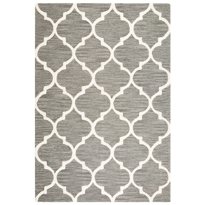 Covor rectangular gri 140 x 200 cm Yalova