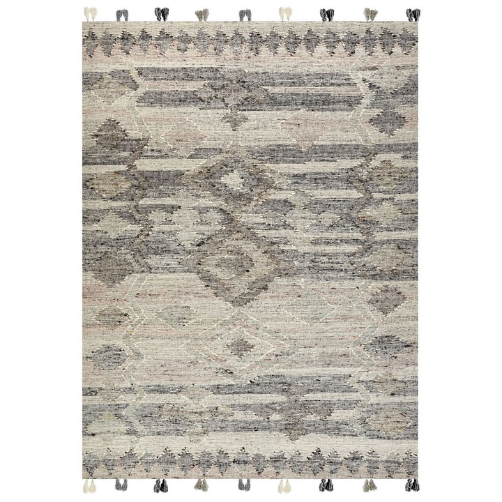 Tappeto kilim lana grigio 160 x 230 cm Aratashen