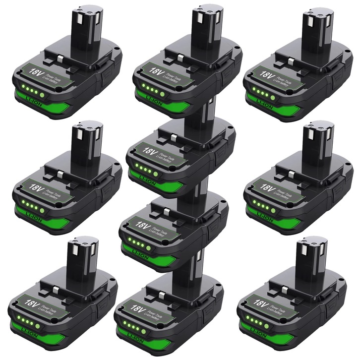 Set 10 acumulatori 18V Li-ion 3000mAh Portocalii