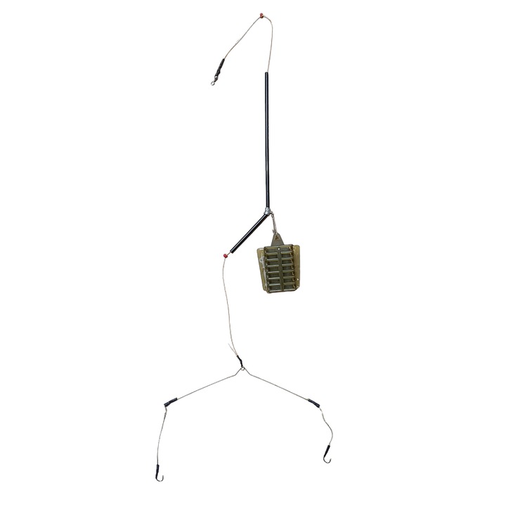 Montura cu cosulet feeder 40 g si 2 carlige