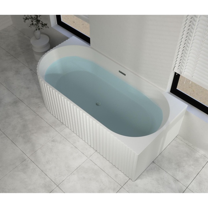 Cada freestanding SANOTECHNIK BALI, dreapta, alb, 170x80x56 cm