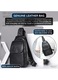 Мъжка чанта от естествена кожа, IMODIX®, Модел 7589, тип Crossbody / За рамо, Множество отделения, Джобове с цип, Регулируема презрамка, Елегантен ежедневен дизайн, Размери 31 x 17 x 4,5 см, Модел 7589, Черен