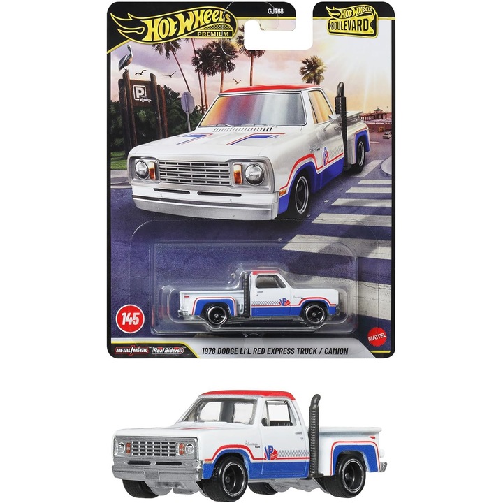 Mașinuță Hot Wheels 1978 Dodge Li'l Red Express Truck, multicolor, 3 ani