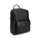 David Jones, Rucsac de piele ecologica cu buzunar cu clapa Novara Elite, Negru