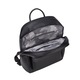 David Jones, Rucsac de piele ecologica cu buzunar cu clapa Novara Elite, Negru