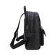 David Jones, Rucsac de piele ecologica cu buzunar cu clapa Novara Elite, Negru