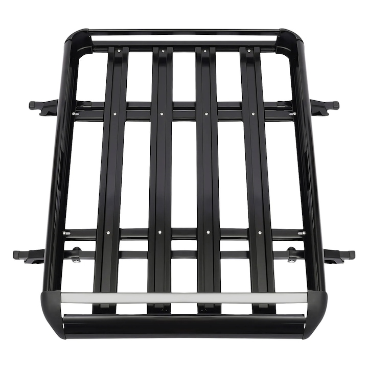 Cos portbagaj universal, Negru, Aliaj de aluminiu, 127x97cm, capacitate 68kg