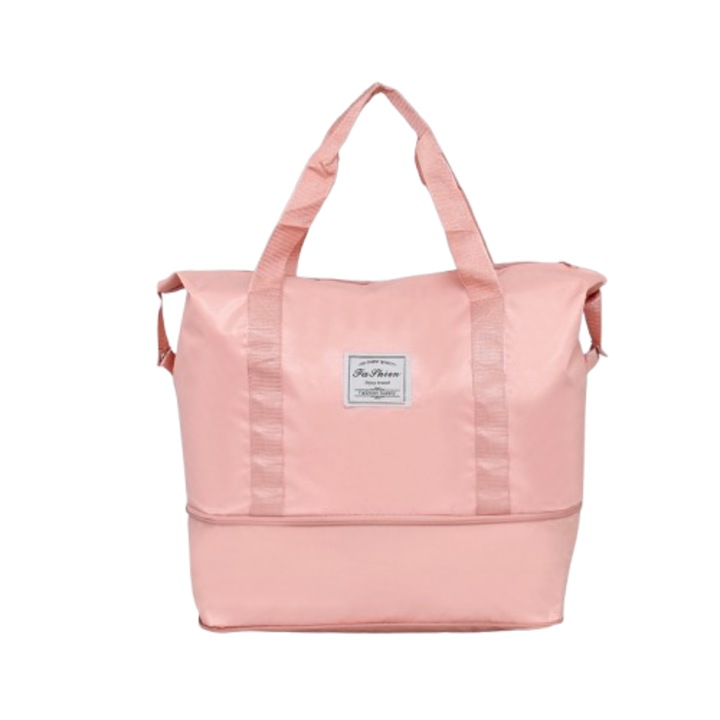 Női összecsukható táska 2062/5, 40/30/20 cm, Textil, Rózsaszín