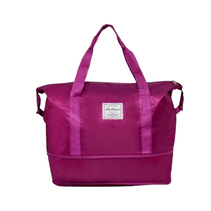 Női összecsukható táska 2062/6, 40/30/20 cm, textil, sötétlila