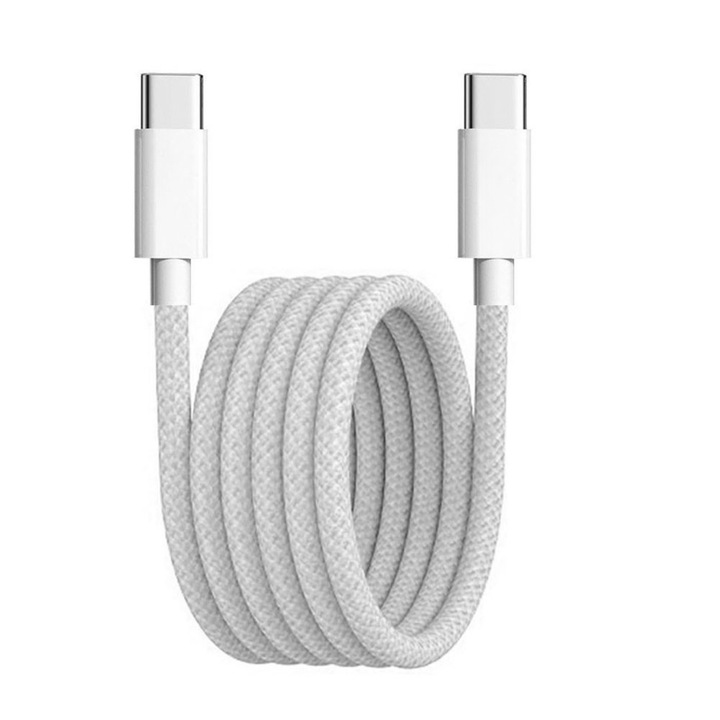 Comari® HyperCharge USB-C kábel, gyors töltés PD 60W, adatátvitel, Apple és Android kompatibilis, 1m, Szürke