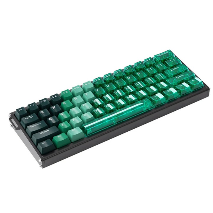 Tastatura gaming, Mecanica Bluetooth wireless, 88 taste, Layout englezesc, Baterie inclusa, Pentru PC, Verde
