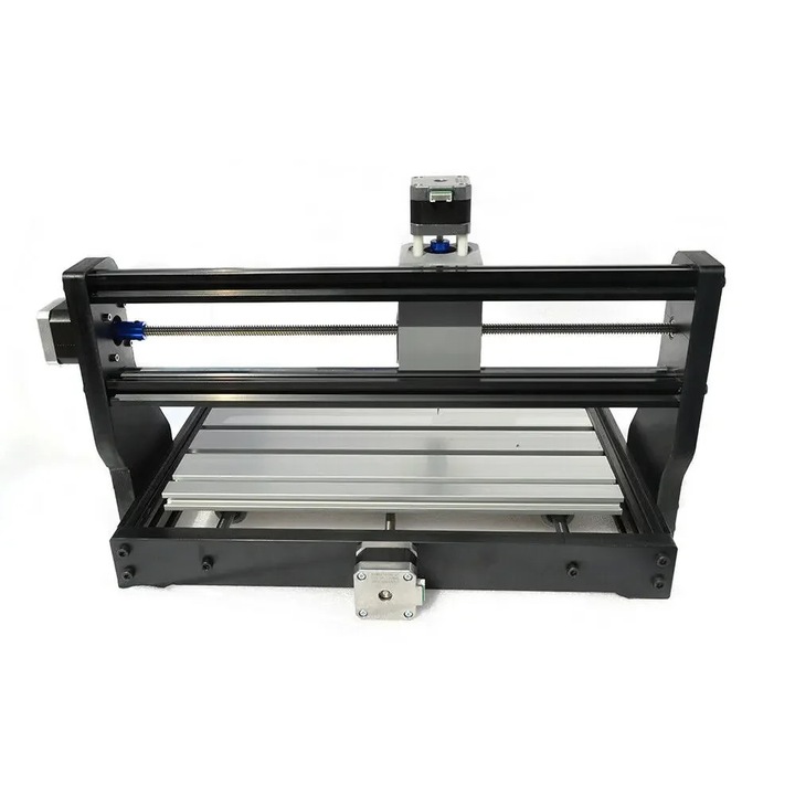 CNC gravírozógép, Mini asztali, 120 W, 10.000 ford./perc, Munkaterület 30×18×4,5 cm, ER11 tokmány, Fekete