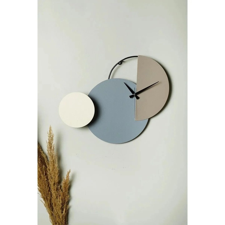 Re-Bloom dekoratív falióra, fém, többszínű, 47 x 31 cm