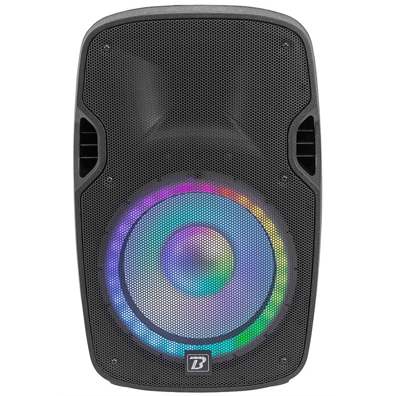 Set boxe BoomTone DJ 2x12" activ + pasiv, 500W, USB/SD/BT, cu 2 stative, 580x378x295mm