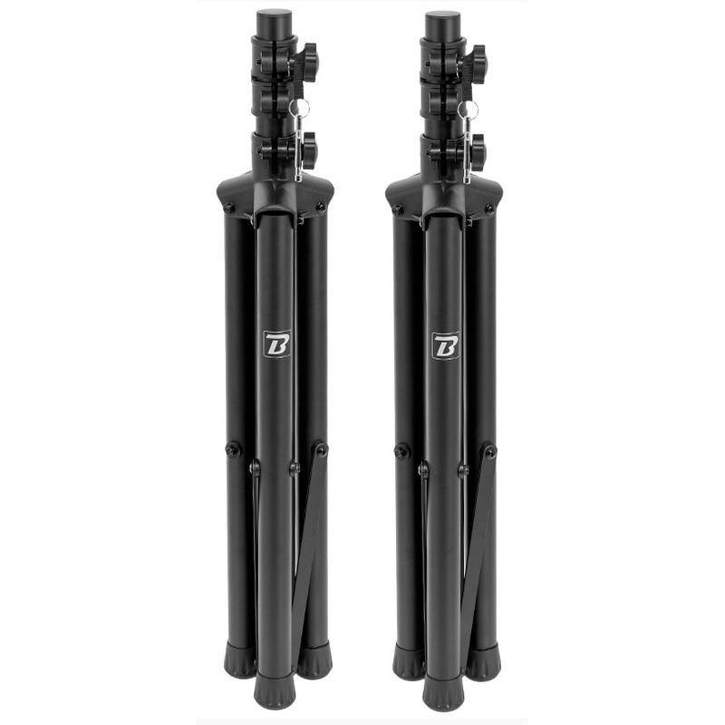 Set boxe BoomTone DJ 2x12" activ + pasiv, 500W, USB/SD/BT, cu 2 stative, 580x378x295mm