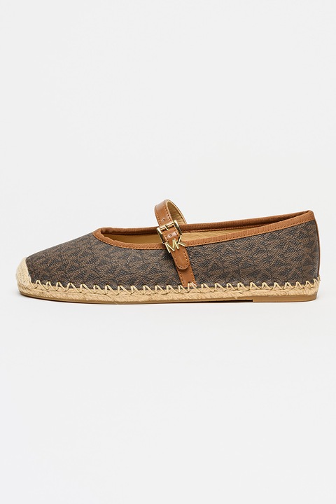 Michael Kors, Balerini Mary Jane cu model monograma Lynn Signature, Maro