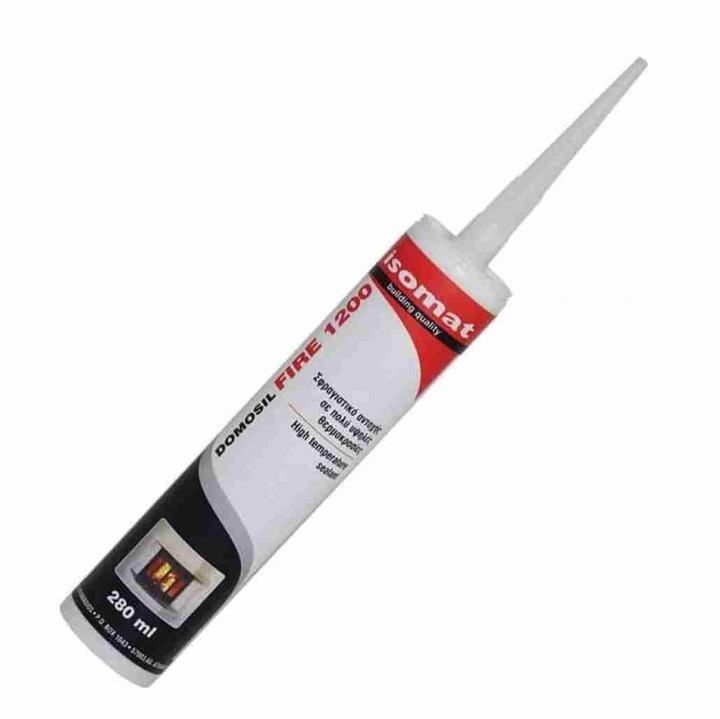 Silicon de etansare, ISOMAT, rezistent la temperaturi de pana la 1200 grC, pentru rosturi orizontale si verticale, 300ml