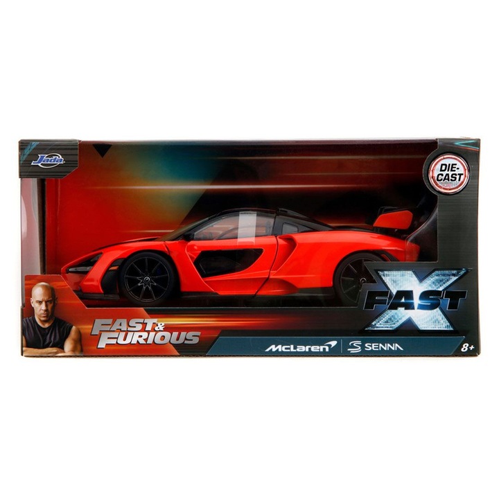 Fast and Furious fém kisautó, Simba, McLaren Senna, 1:24, többszínű, 8 év feletti gyermekeknek