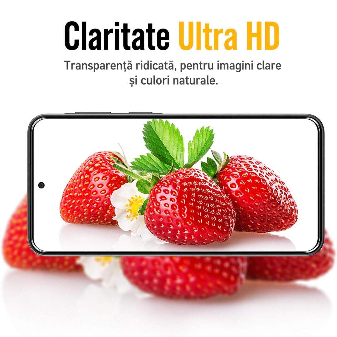 Folie sticla securizata pentru Samsung Galaxy A57 5G cu kit de montare inclus - Claritate Ultra HD, Adeziv pe toata suprafata, Protectie Anti-Zgarieturi si Socuri