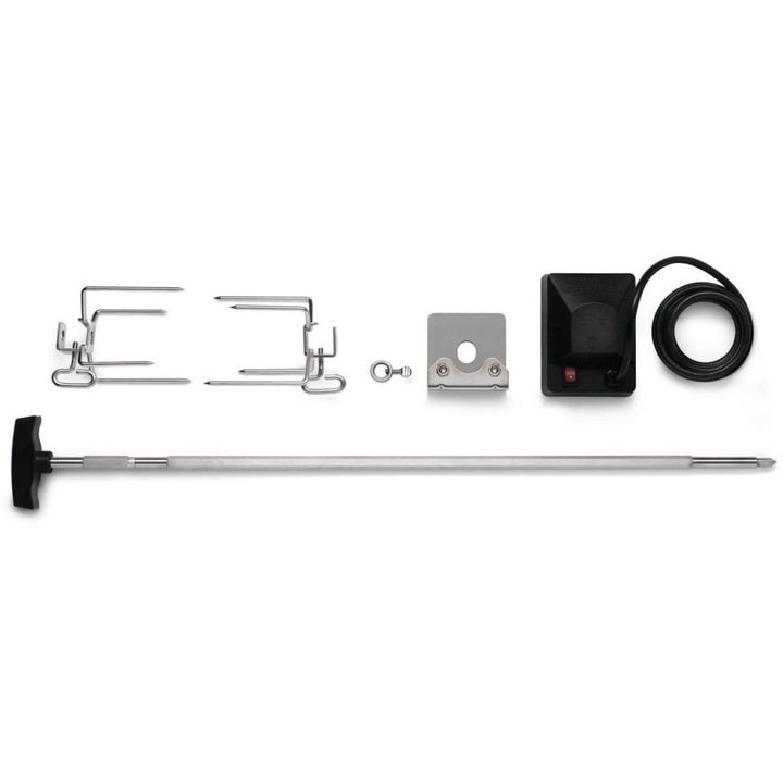 Set rotiserie pentru gratare Napoleon Freestyle 365 si 425, otel inoxidabil, motor puternic, 15 lbs, gaz