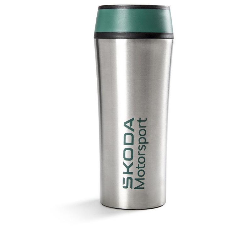 Termos Skoda, 350ml, inox, capac verde petrol