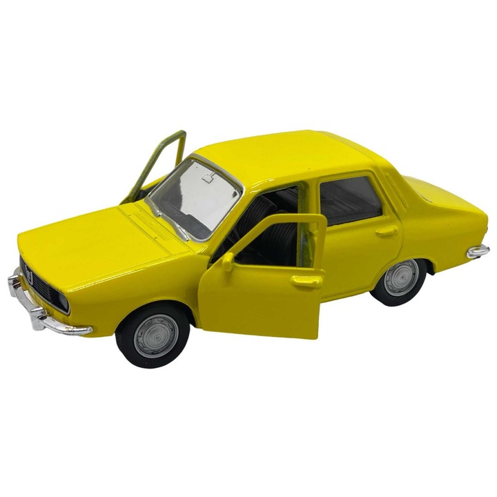 Macheta metal Dacia 1300 galbena scara 1:34 deschide usile fata