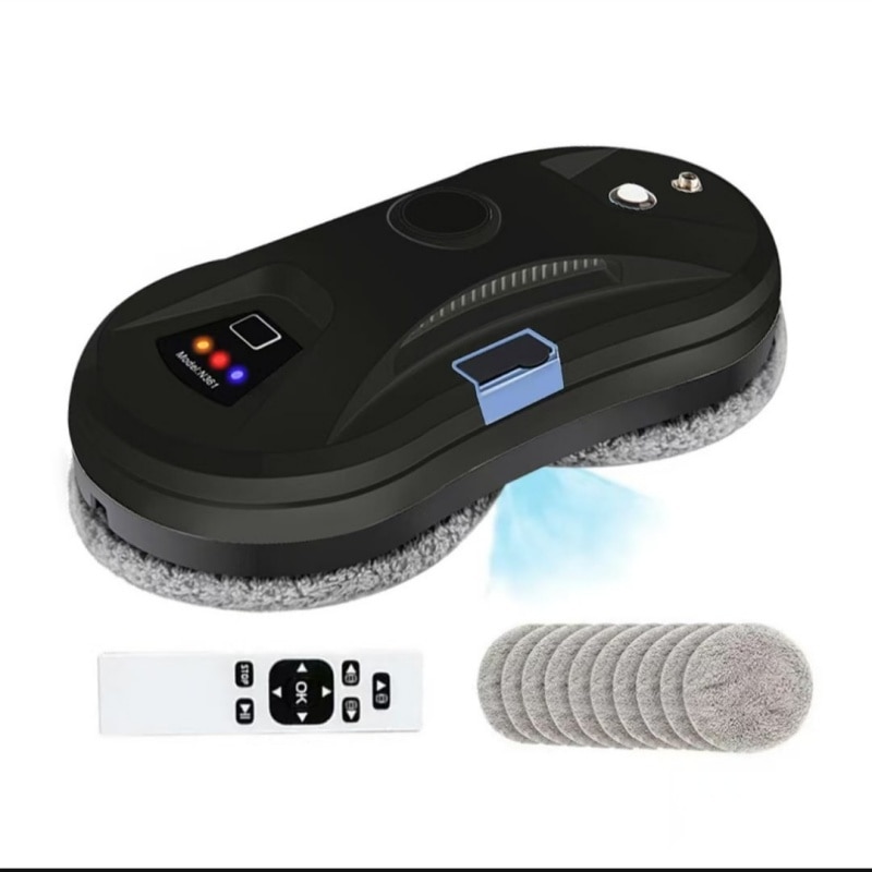 Aspirator robot ORBER, curățare pe ambele fețe, pulverizare 30 ml, negru, 30x15x17.5 cm