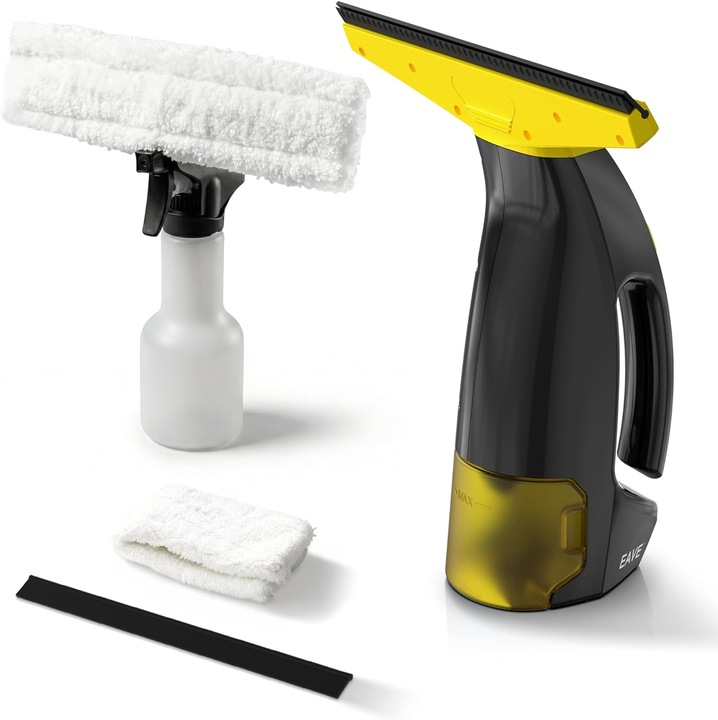 Aspirator geamuri EAVE, acumulator 2200mAh, putere 2000Pa, racleta 28cm, rezervor 200ml, fara fir