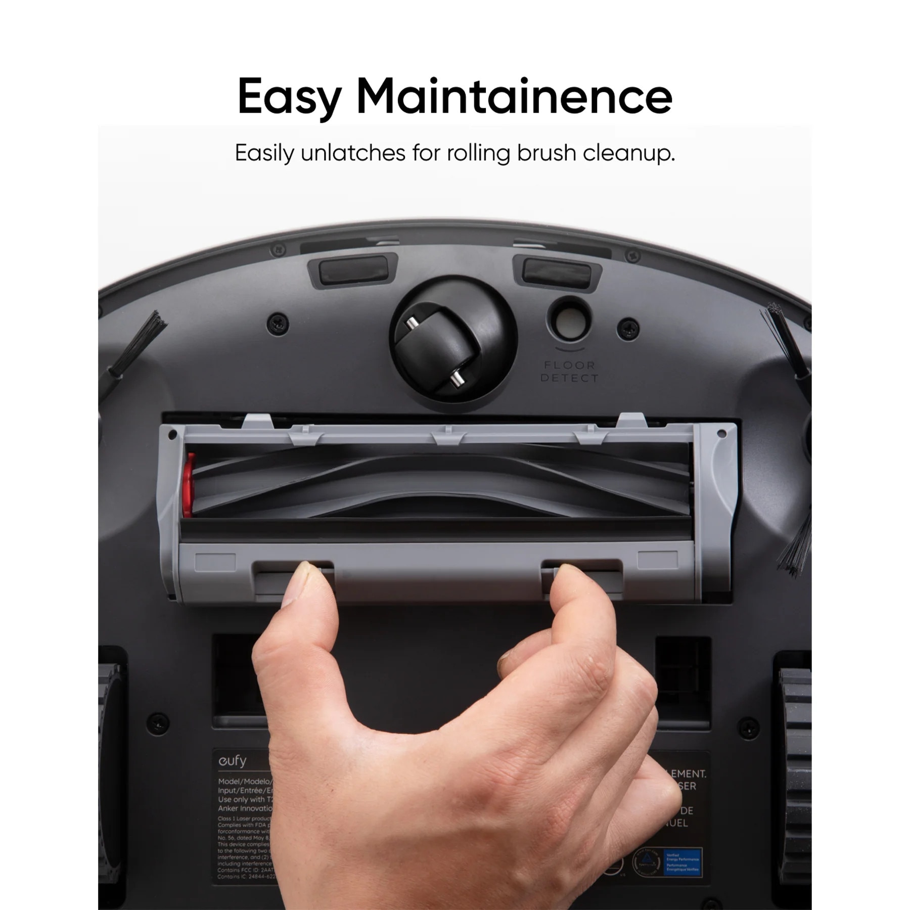 Perie rotativă Eufy cu capac protector, curățare eficientă, ușor de întreținut, compatibilă cu S1 Pro