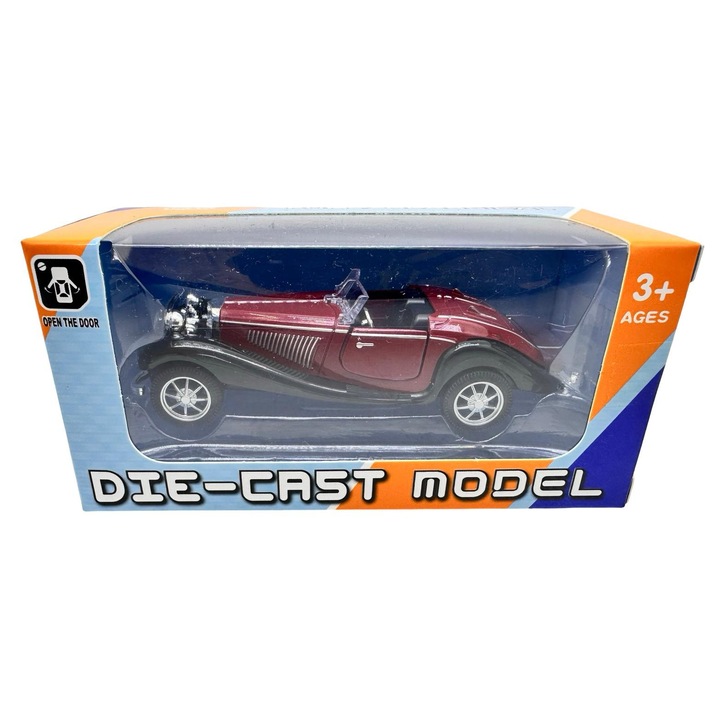 Macheta Auto Vintage 1:43 replica metal lumini si sunete usi deschise