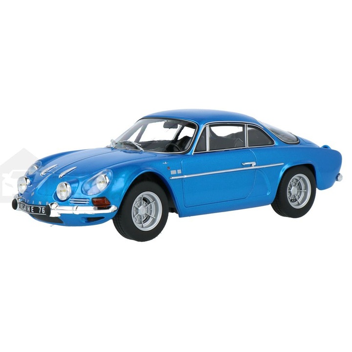 Renault Alpine Dinalpine 1972 modellautó, 1/24 méretarány, Edicola, fém, kék