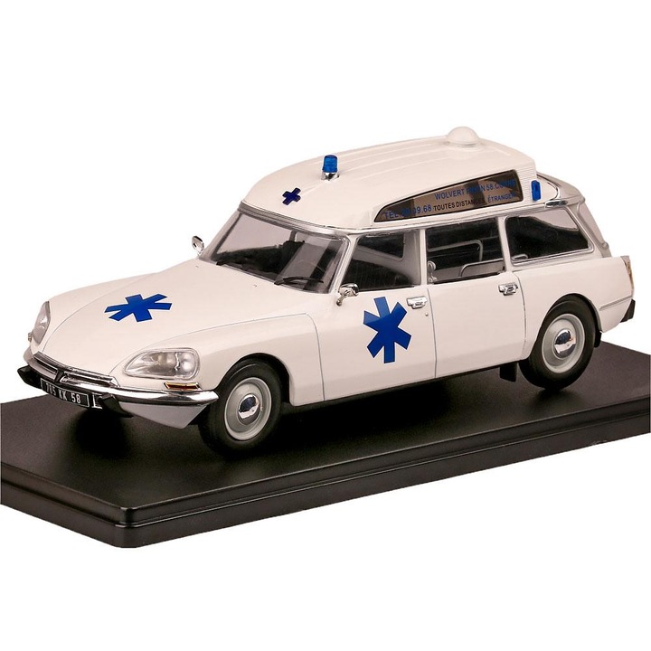 Citroen DS Mentőautó modell 1:24 fém klasszikus mentőautó replika