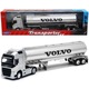 Volvo FH 4x2 tartálykocsi makett 1:32 méretarányú fém replika, ezüst