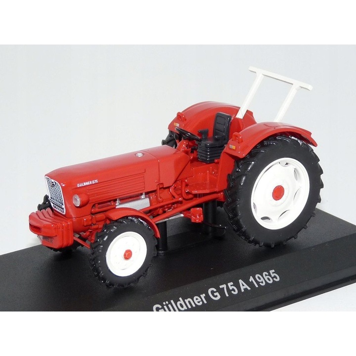 Guldner G75A 1965 traktor modell 1:43 fém replika piros