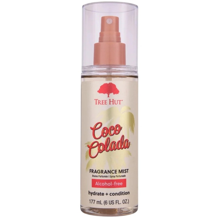 Spray de corp, Tree Hut Coco Colada, 177 ml, hidratant, fara alcool, pentru femei, normal