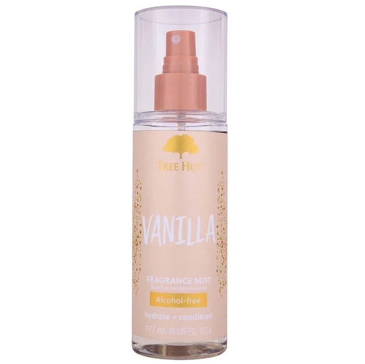 Spray de corp, Tree Hut Vanilla, 177 ml, hidratant, parfum vanilie, pentru femei