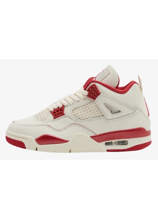 Pantofi sport femei, Nike, Air Jordan 4 Retro, Rosu/Alb