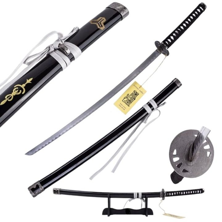 Sabie Katana Hattori Hanzo, PŁATNERZE, 105 cm, suport decorativ, otel inoxidabil