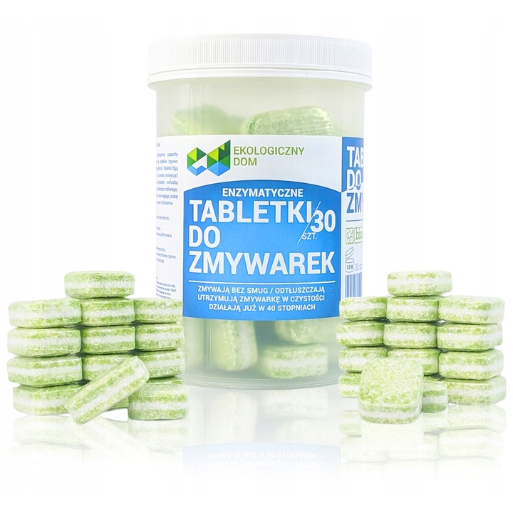 Tablete Enzimatice Ecologice Pentru Masina De Spalat Vase, Biozym, Fara Fosfati, 30 Bucati, Curatare Eficienta A Grasimilor La Temperaturi Scazute, Nu Lasa Urme, Nu Necesita Sare, Sigure Pentru Fose Septice Si Statii De Epurare Rezidentiale