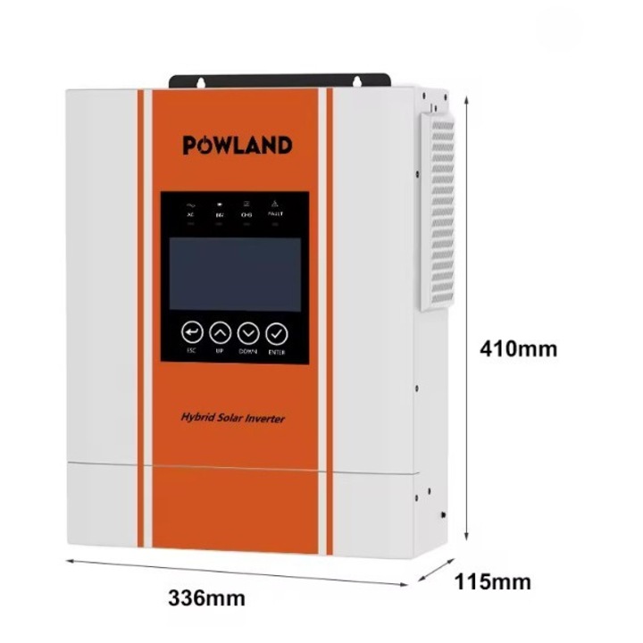 Invertor Hibrid Powland SMS 5KW 24V WiFi, 5000W Pure Sine Wave, MPPT 160A, PV 60-450VDC, Off-Grid pentru baterii 24V