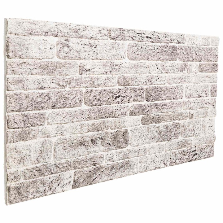 vidaXL Fali panelek 10 db 100 x 50 cm Világosszürke és fehér EPS Hab 42046106