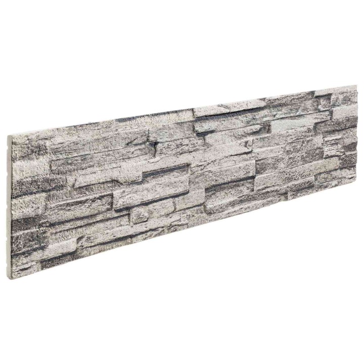 vidaXL Fali panelek 10 db 100 x 25 cm Világosszürke EPS Hab 42046108