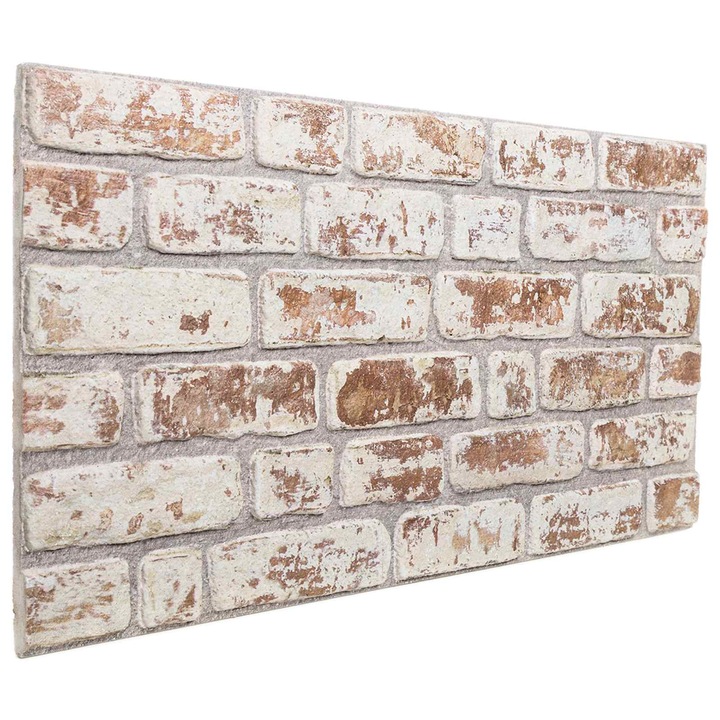 vidaXL Fali panelek 10 db 100 x 50 cm Piros és Fehér EPS Hab 42046101