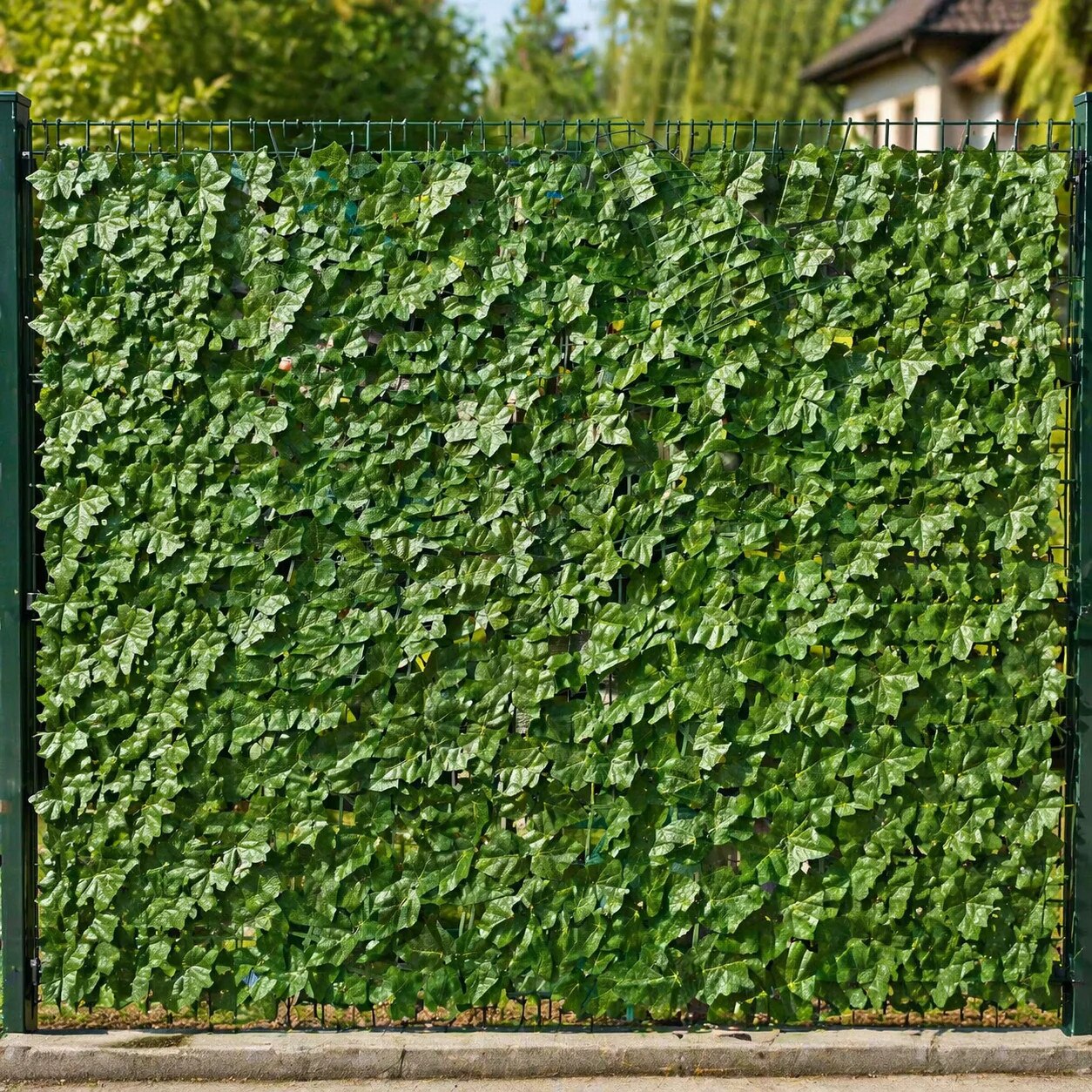 Panou Gard Artificial Cu Frunze Ivy 3m X 1m Paravan Verde Balcon Panou Gard Artificial Cu Frunze Ivy 3m X 1m Paravan Verde Balcon