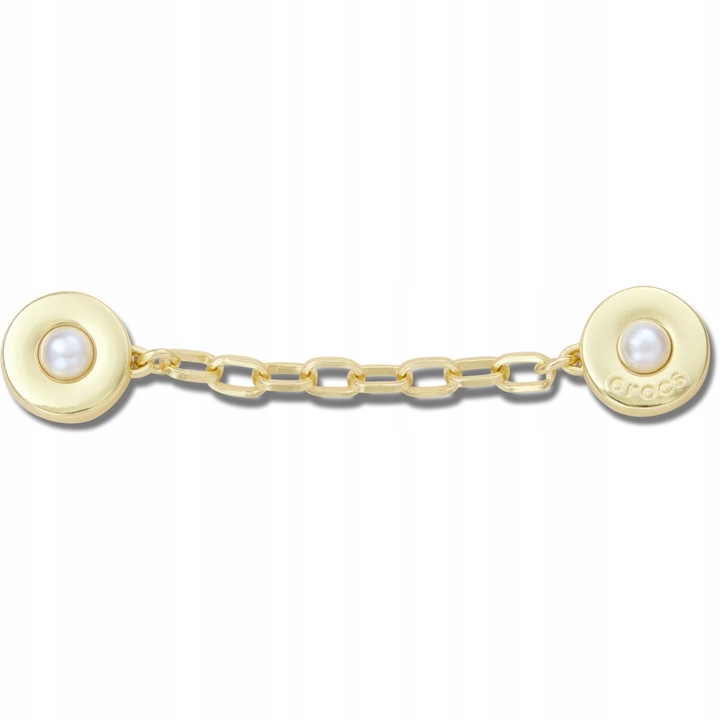 Crocs Jibbitz pentru incaltaminte Gold Chain with Pearl Rivets set 1 bucati multicolor