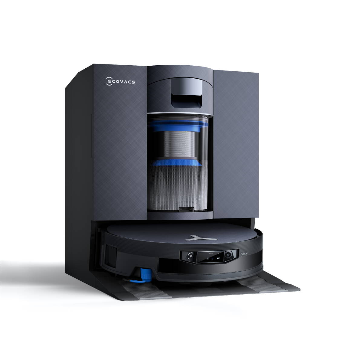 Aspirator Robot Ecovacs DEEBOT X12 OMNICYCLONE 22000Pa TruEdge 3.0 FocusJet OZMO Roller 3.0 Negru