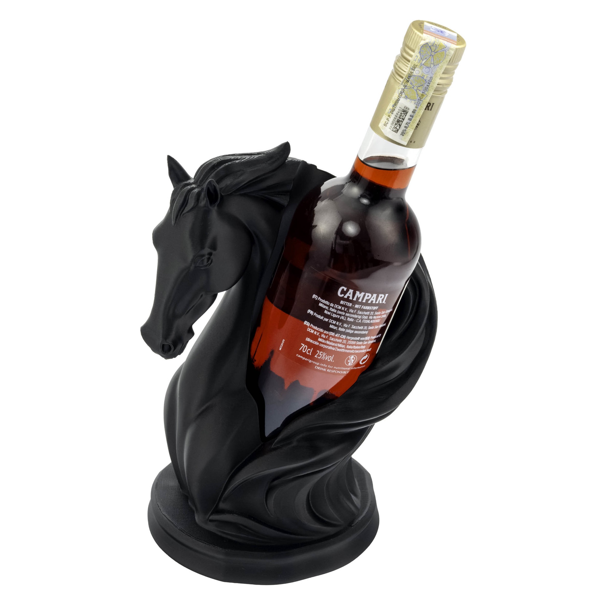 Suport pentru sticle de vin Cal, Negru - eMAG.ro