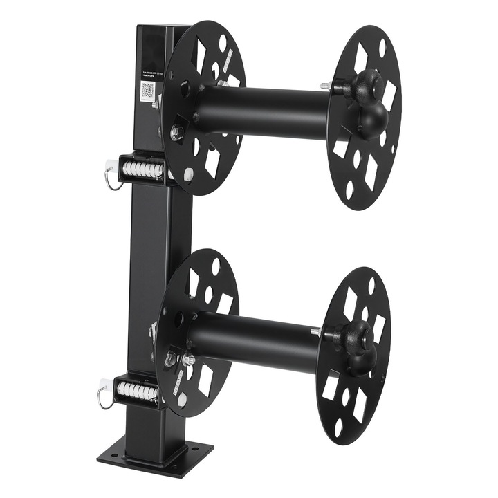 Hegesztőkábel tekercs/dob, Dupla, Nagy teherbírású, 45,7 m 50 mm² és 38 m 70 mm² kábelekhez, Elektrosztatikusan festett acél, Rögzítőcsap, Haszongépjárművekhez és építkezésekhez