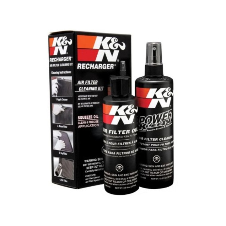 K&N Cleaner and Oil légszűrő tisztító és karbantartó készlet, 2 db
