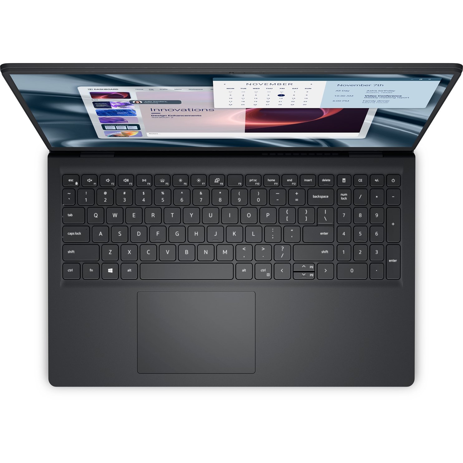 Laptop DELL, 15.6" Full HD, AMD Ryzen™ 5 7520U pana la 4.3 GHz, 8 GB RAM LPDDR5, 512 GB SSD, AMD Radeon, Windows 11 Pro, Carbon Black 512 GB